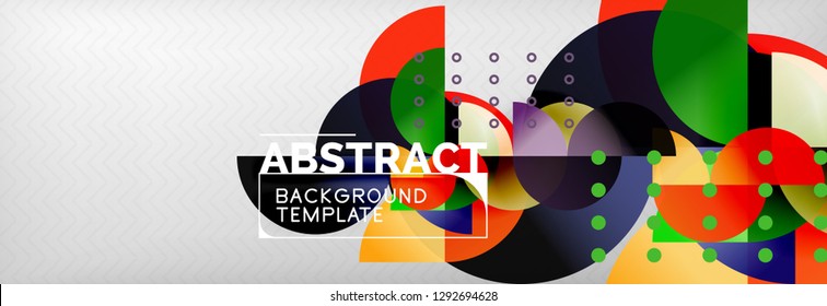 Circle composition abstract background, vector geometric modern design