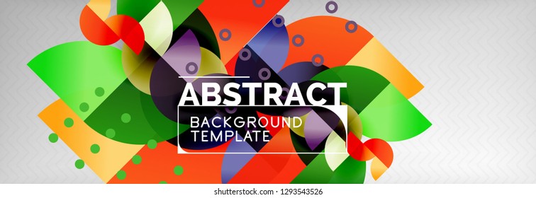 Circle composition abstract background, vector geometric modern design
