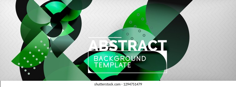 Circle composition abstract background, vector geometric modern design