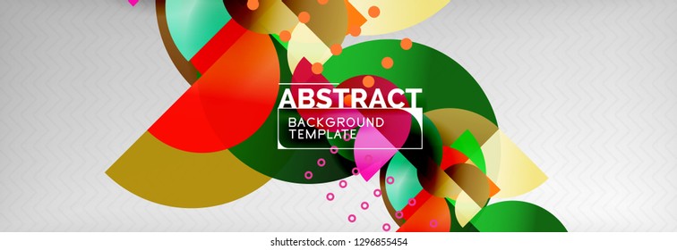 Circle composition abstract background, vector geometric modern design