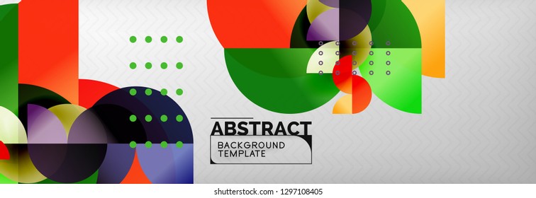 Circle composition abstract background, vector geometric modern design