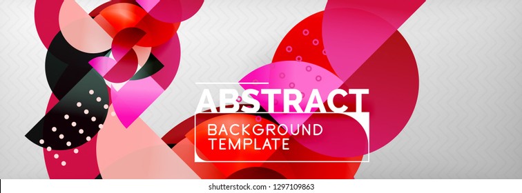 Circle composition abstract background, vector geometric modern design