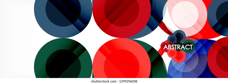 Circle composition abstract background, vector