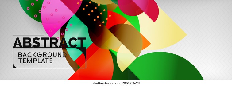 Circle composition abstract background, vector geometric modern design