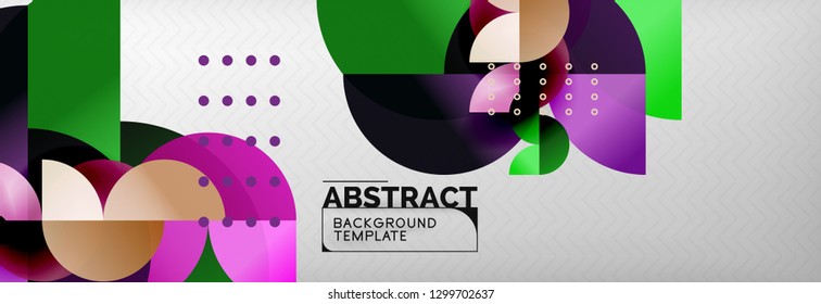 Circle composition abstract background, vector geometric modern design