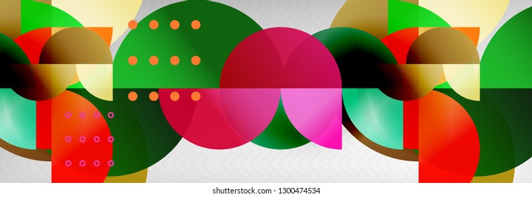 Circle composition abstract background, vector geometric modern design