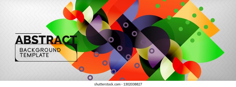 Circle composition abstract background, vector geometric modern design