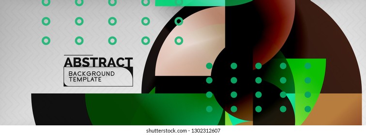 Circle composition abstract background, vector geometric modern design