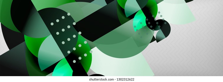 Circle composition abstract background, vector geometric modern design