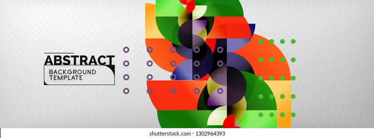 Circle composition abstract background, vector geometric modern design