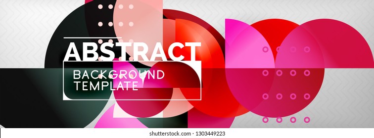 Circle composition abstract background, vector geometric modern design