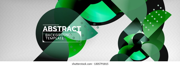 Circle composition abstract background, vector geometric modern design