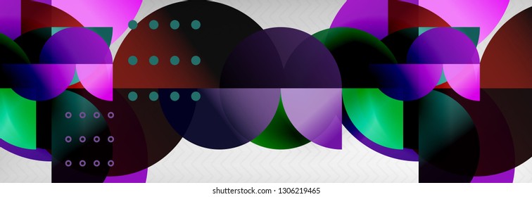 Circle composition abstract background, vector geometric modern design