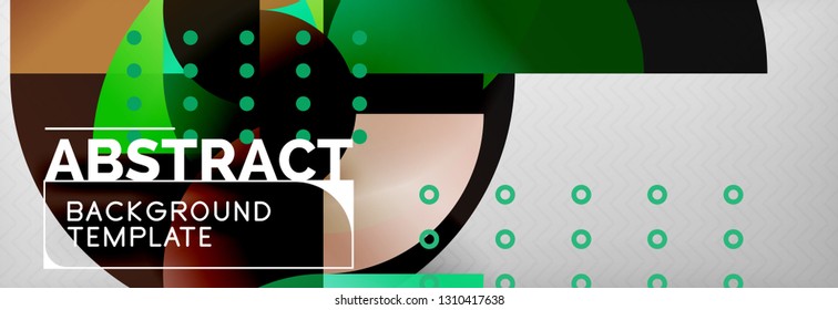 Circle composition abstract background, vector geometric modern design