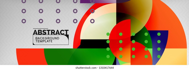 Circle composition abstract background, vector geometric modern design