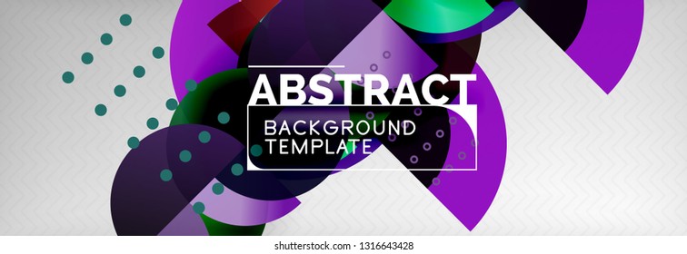 Circle composition abstract background, vector geometric modern design