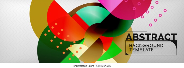 Circle composition abstract background, vector geometric modern design
