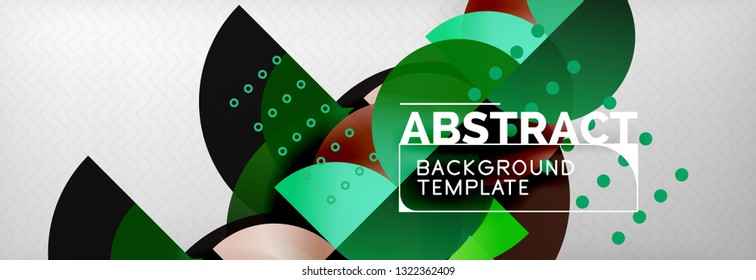 Circle composition abstract background, vector geometric modern design