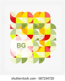 Circle concept composition on white. Modern business or technology template