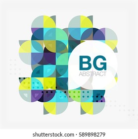 Circle concept composition on white. Modern business or technology template