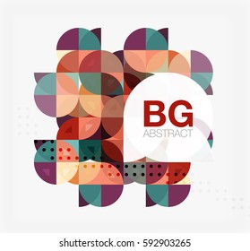 Circle concept composition on white. Modern business or technology template
