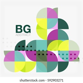 Circle concept composition on white. Modern business or technology template