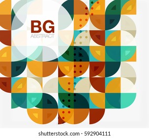Circle concept composition on white. Modern business or technology template
