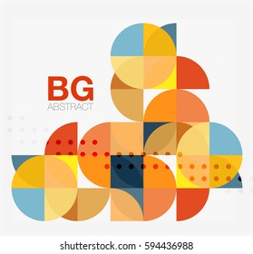 Circle Concept Komposition auf weiß. Modernes Modell für Business oder Technologie