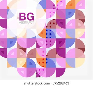 Circle concept composition on white. Modern business or technology template