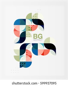 Circle concept composition on white. Modern business or technology template