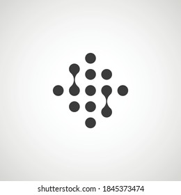 Circle connect icon in modern style on white background. Vector abstract background set. Social media marketing abstract concept vector illustration set. Global social network