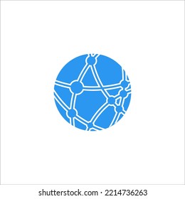 circle connection circuit board logo design vector sign