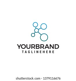 Circle connection logo design concept template vector