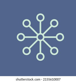 circle connection monogram vector, suitable use as icon, sign, or element for design or tattoo 