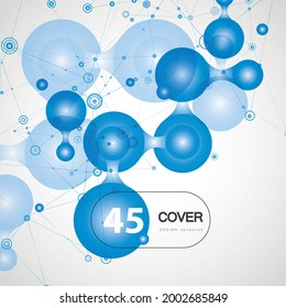 Circle connectivity design. Abstract geometric background. Modern technology concept. Modern graphic concept
