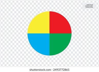 Circle consisting of 4 colors