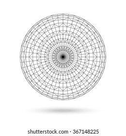 Circle consisting of many lines as an illustration