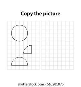  circle   copy the picture, game for children (kids)