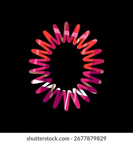 Circle corporate Logo Design. Geometric Flower Symbol. 