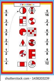 circle the correct fraction, Mathematics, math worksheet for kids.Fractions Addition, Printable Fractions Worksheets for kids , fraction addition problems.