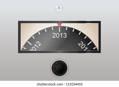 Circle counter in vector. Year counting