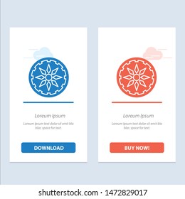 Circle, Country, India  Blue and Red Download and Buy Now web Widget Card Template