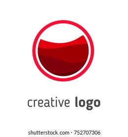 circle creative logo for company with minimalist shape and modern concept