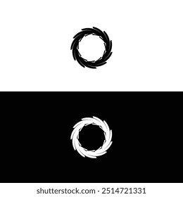 Circle creative logo illustration silhouette 