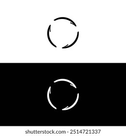 Circle creative logo illustration silhouette 