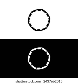 Circle creative vector logo design . Circle unique logo illustration silhouette 