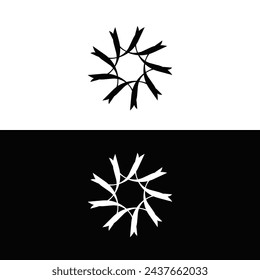 Circle creative vector logo design . Circle unique logo illustration silhouette 