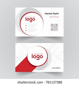 Circle creative vertical Design Of Business Card. Clean Business Card Template. Vector Illustration