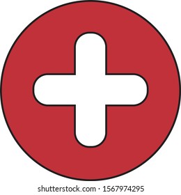 Circle with cross bird filled outline design icon