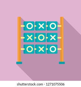 Circle cross game icon. Flat illustration of circle cross game vector icon for web design